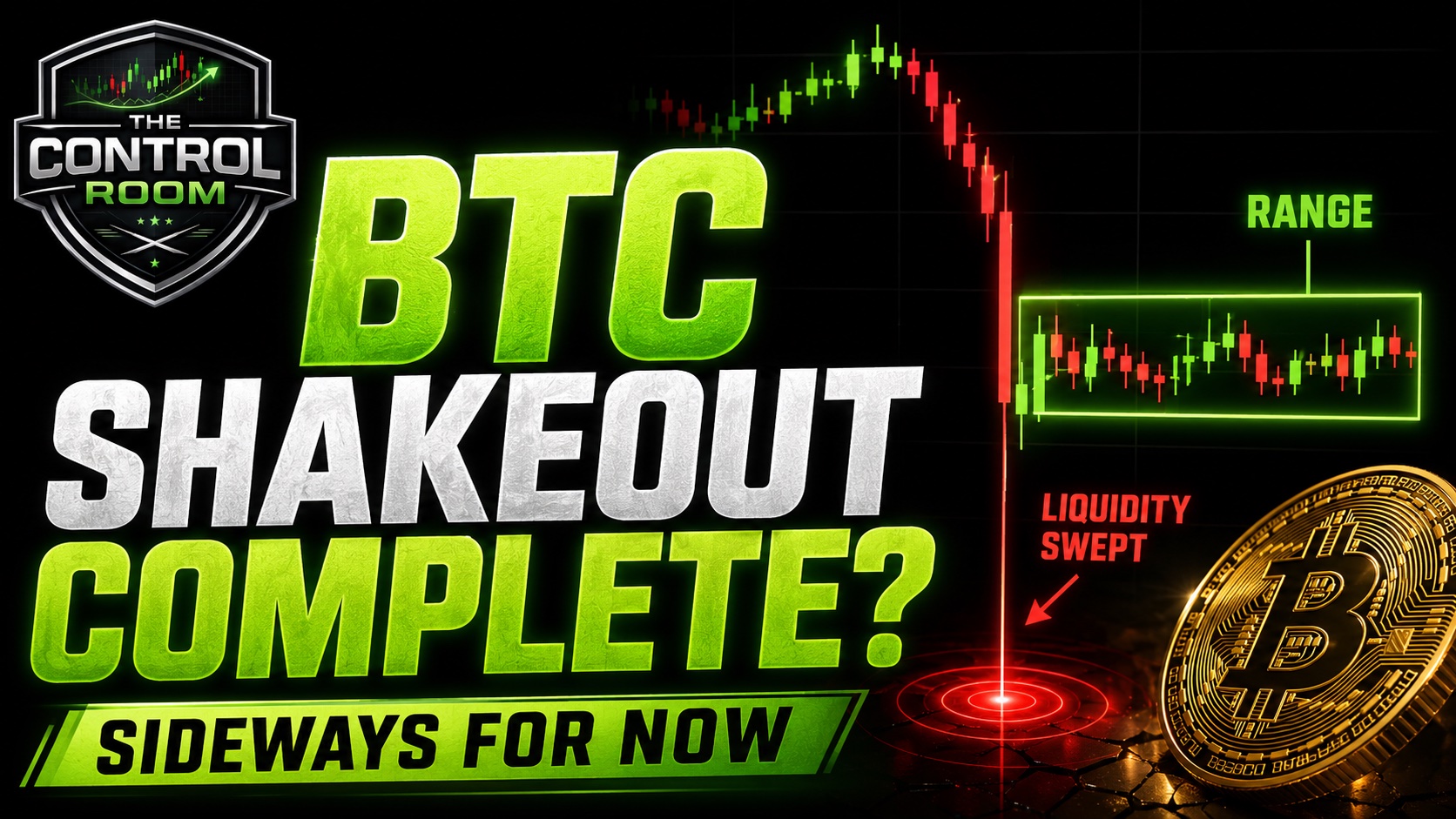 BTC Shakeout Complete? — TCR YouTube thumbnail
